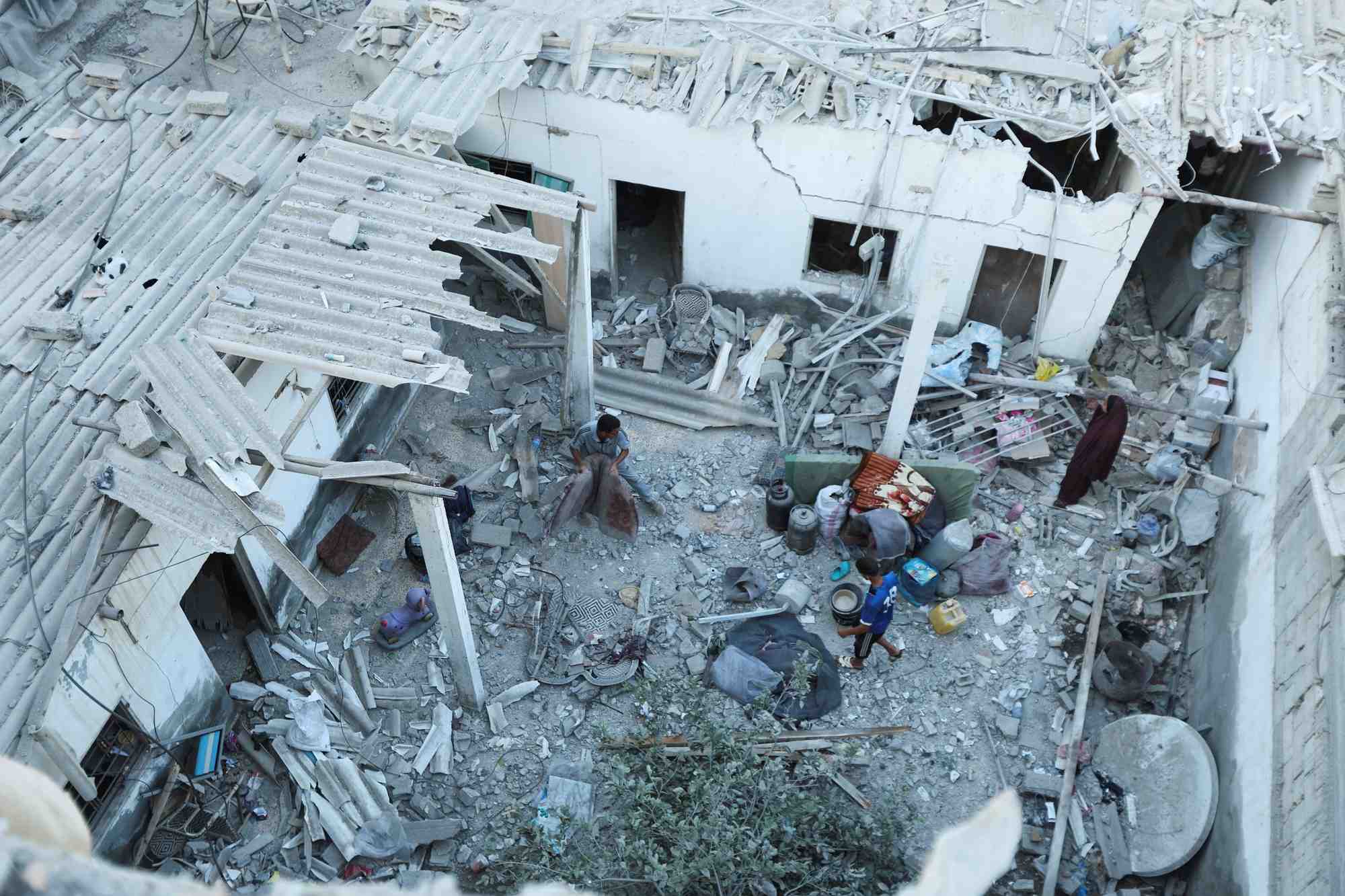 Site d'une frappe israelienne a deir al balah