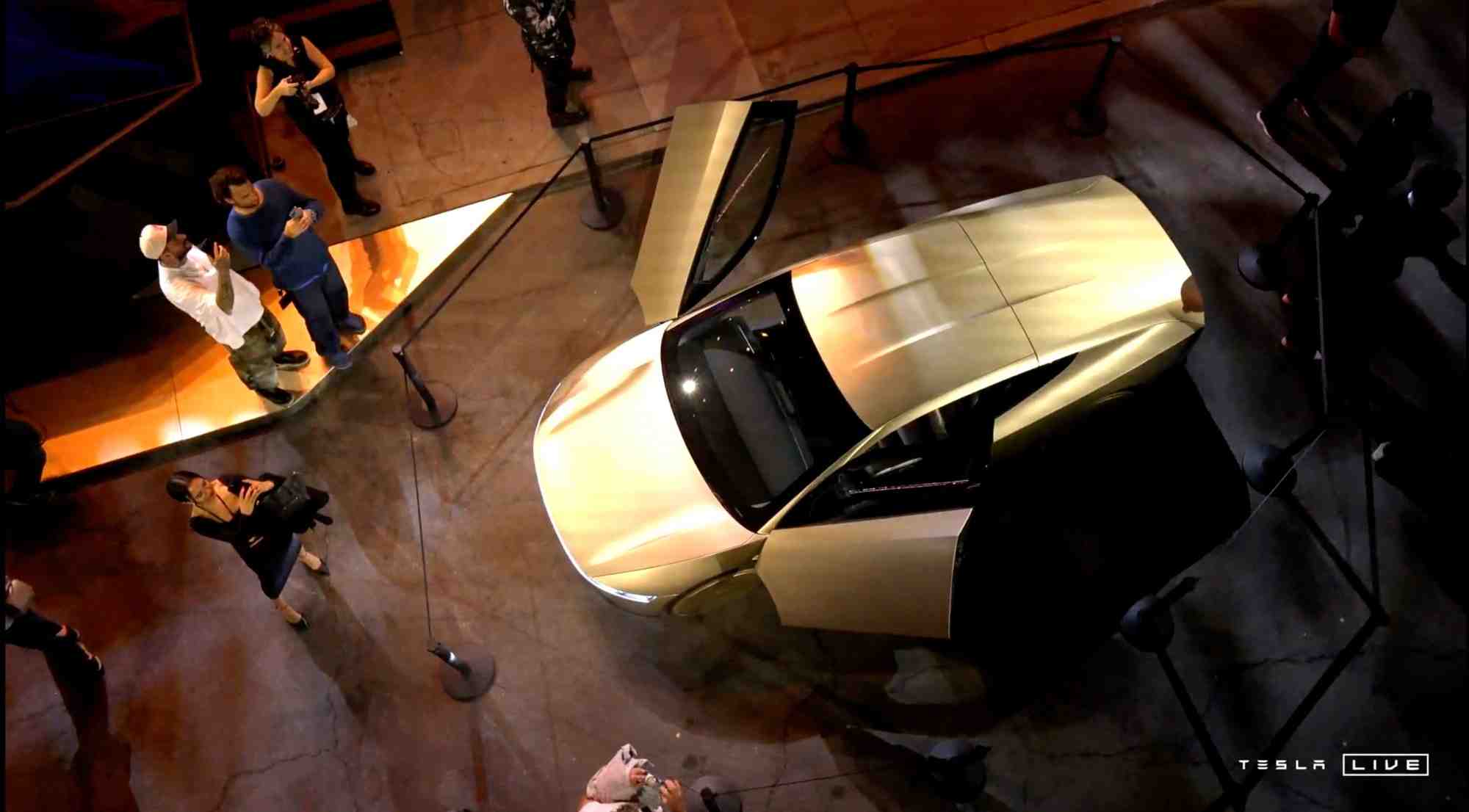 Presentation du robotaxi de tesla lors d'un evenement a los angeles