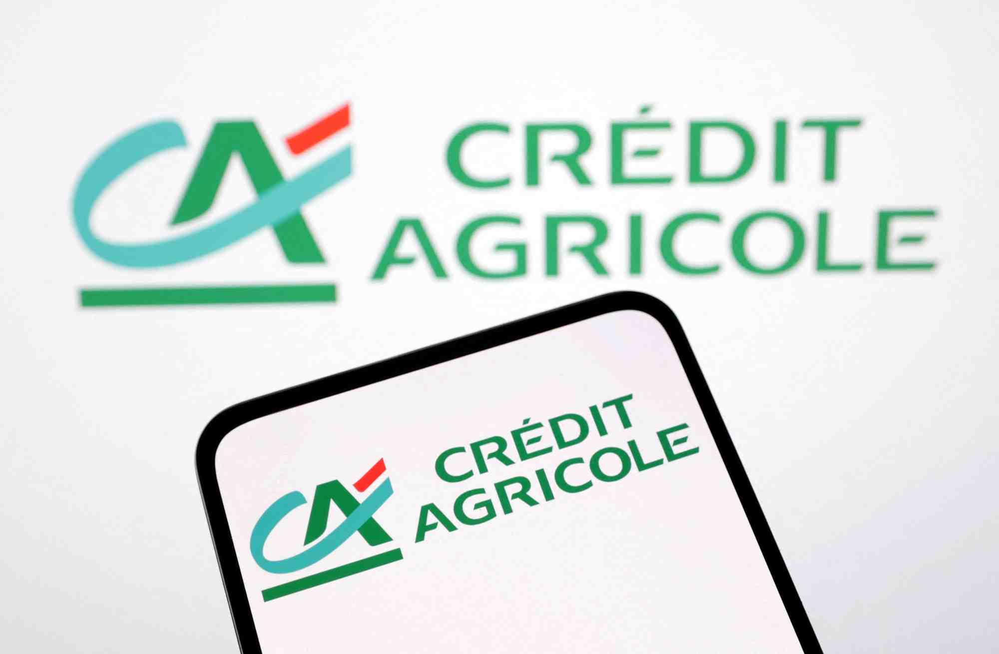 Photo d'illustration du logo de la banque credit agricole
