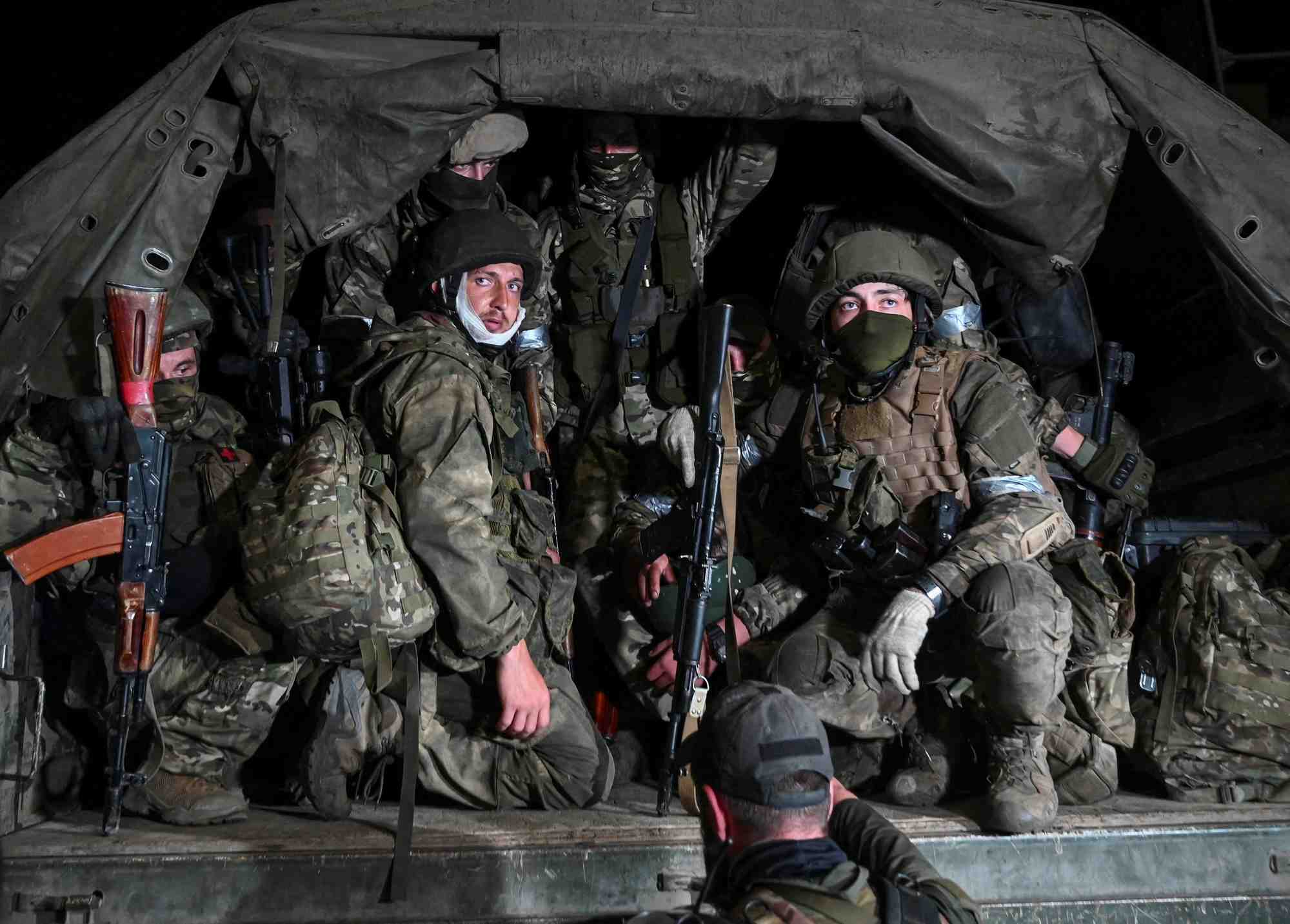 Des combattants du groupe mercenaire prive wagner
