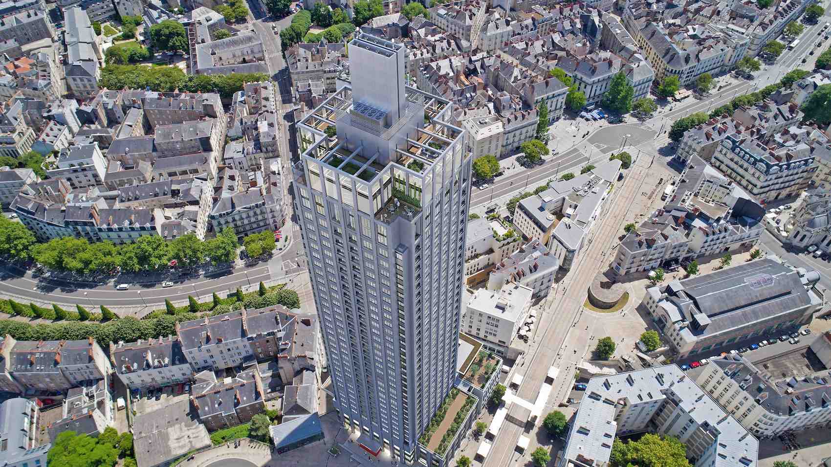 A l'issue de la consultation lancée en 2023, le Groupe Giboire va procéder à la transformation de la Tour Bretagne à Nantes.