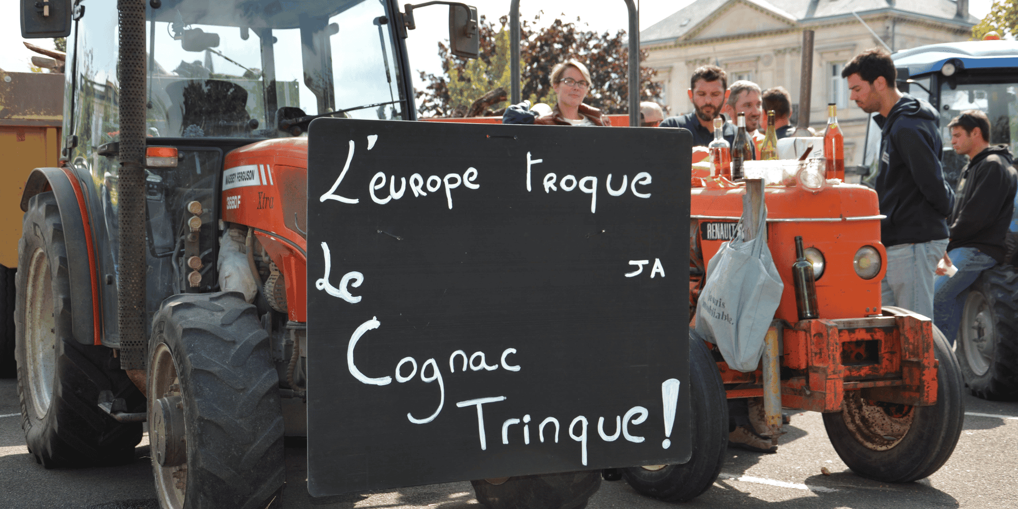 Les viticulteurs de cognac manifestaient le 17 septembre contre les taxes chinoises.