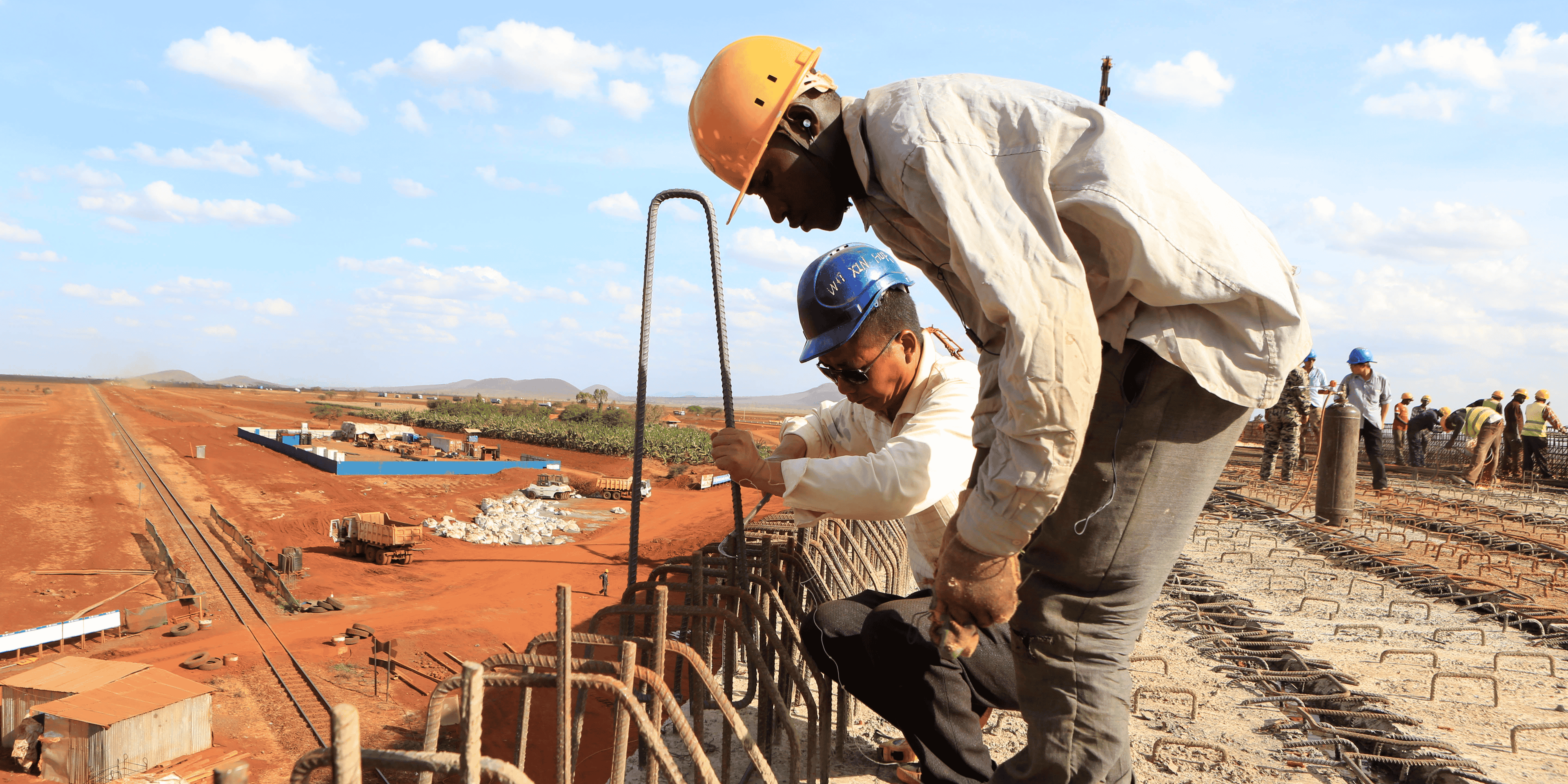 Infrastructures Kenya Chine chantier voie ferree