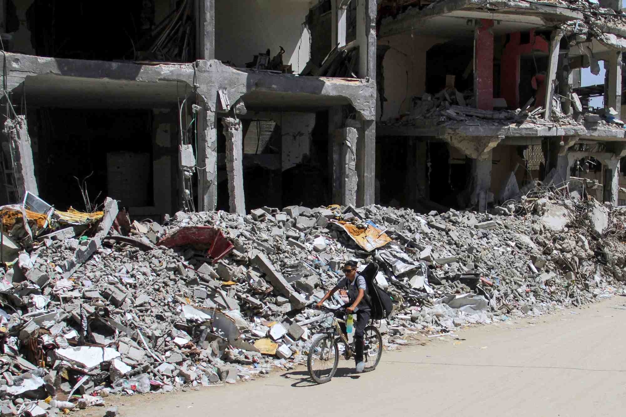 Photo des degats causes par les frappes israeliennes a jabalia