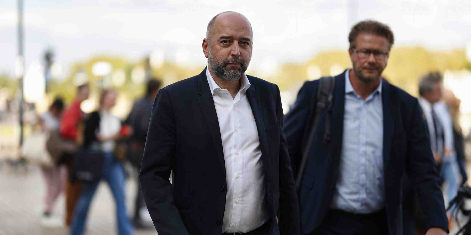 Gérard Lopez, le président et propriétaire des Girondins de Bordeaux, ici avec Arnaud de Carli, son vice-président, le 17 septembre, n'est pas venu au tribunal de commerce le 28 octobre.