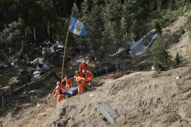 Le glissement de terrain au guatemala a fait au moins 253 morts