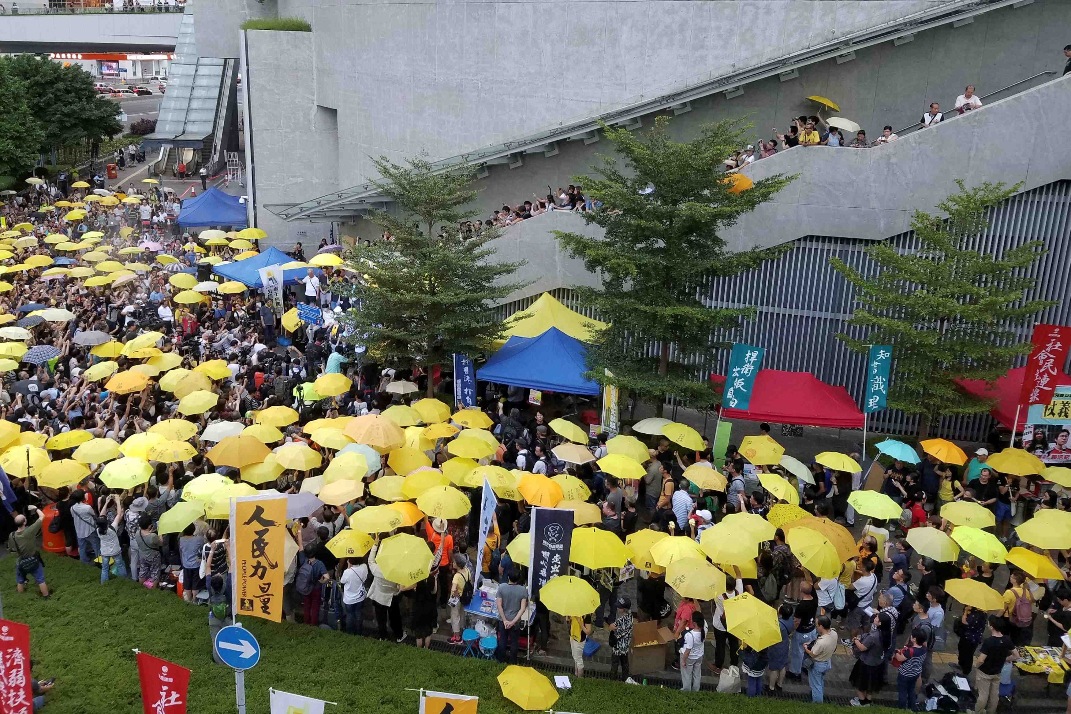 Manifestation pour le 3e anniversaire d'"occupy" a hong kong