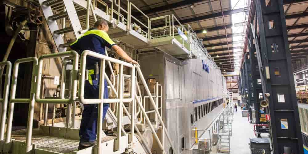 Une machine à papier Smurfit Kappa sur le site de Roermond (Pays-Bas)