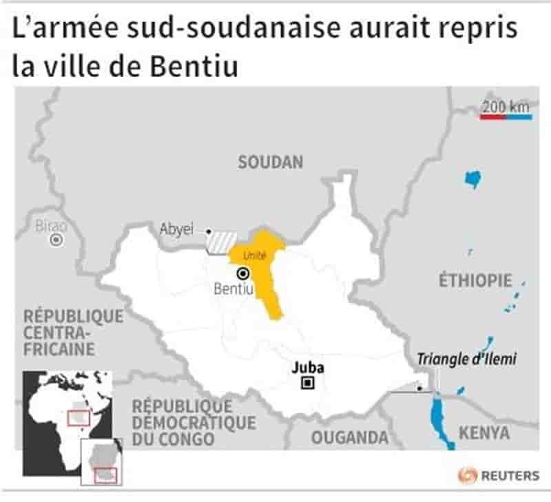 L'armée sud-soudanaise annonce la reprise de Bentiu