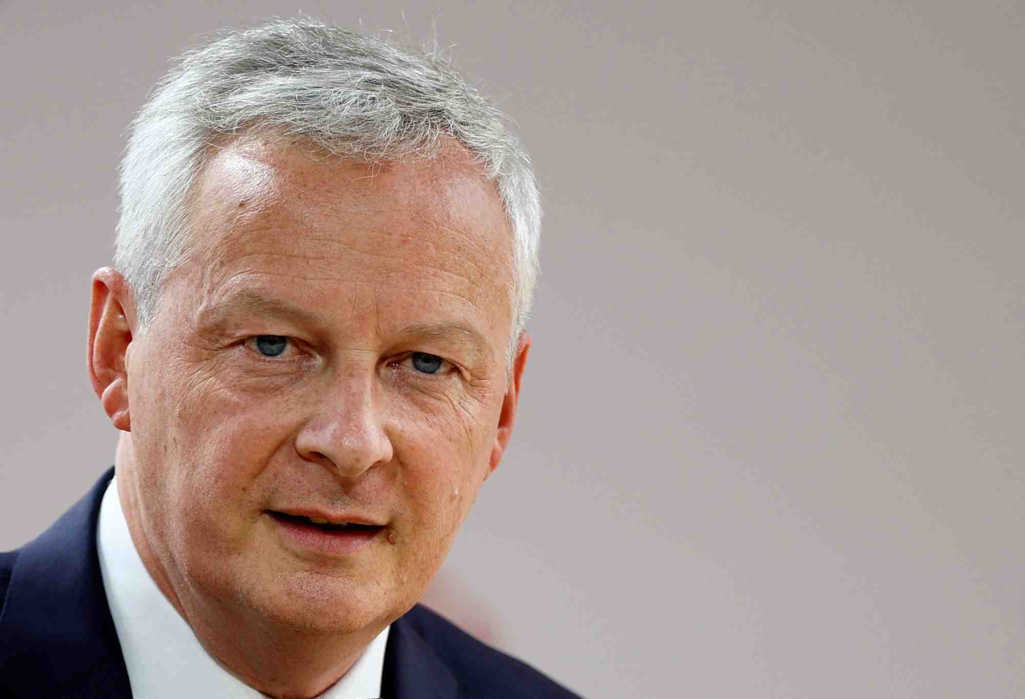 Le ministre francais de l'economie et des finances, bruno le maire