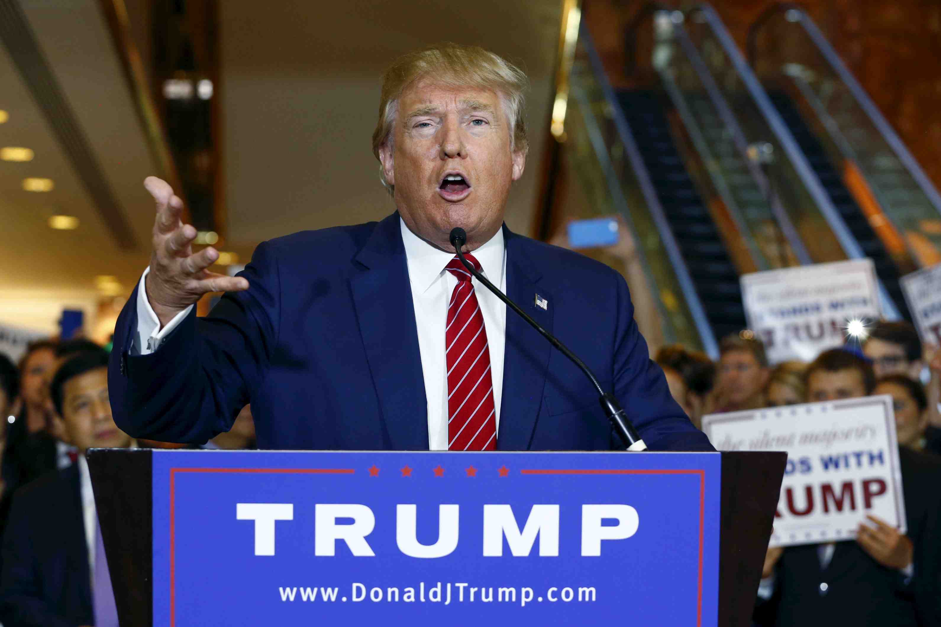 Donald trump s'engage a ne pas se presenter en tant qu'independant