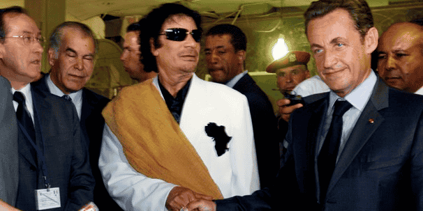 Sarkozy Kadhafi Libye