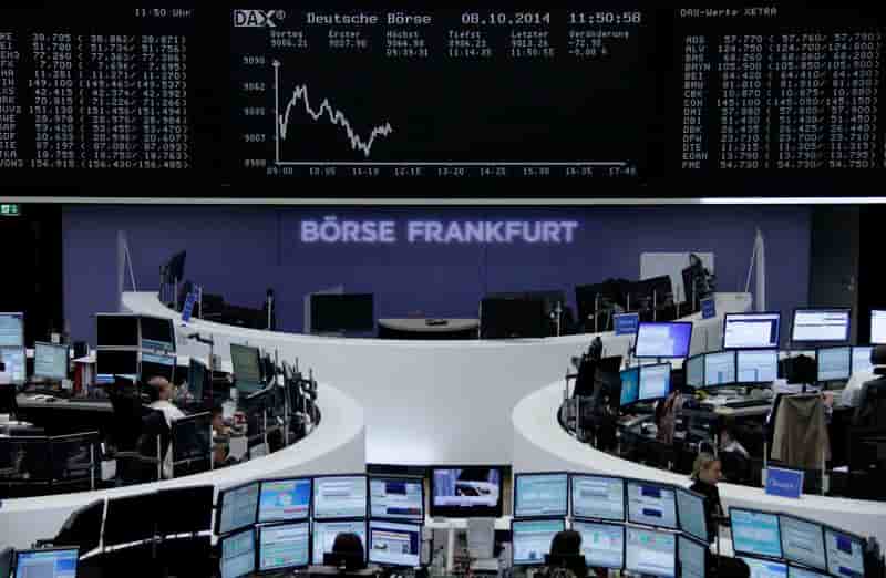 Les Bourses européennes dans le rouge à la mi-séance