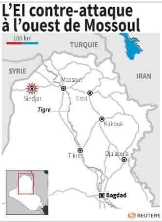 L’ei contre-attaque a l’ouest de mossoul