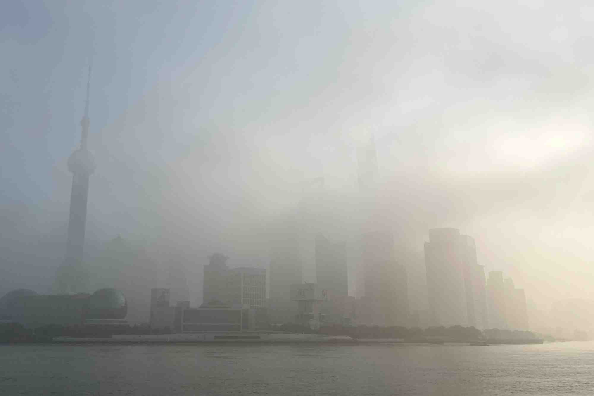 Le brouillard dans le ciel de shangai