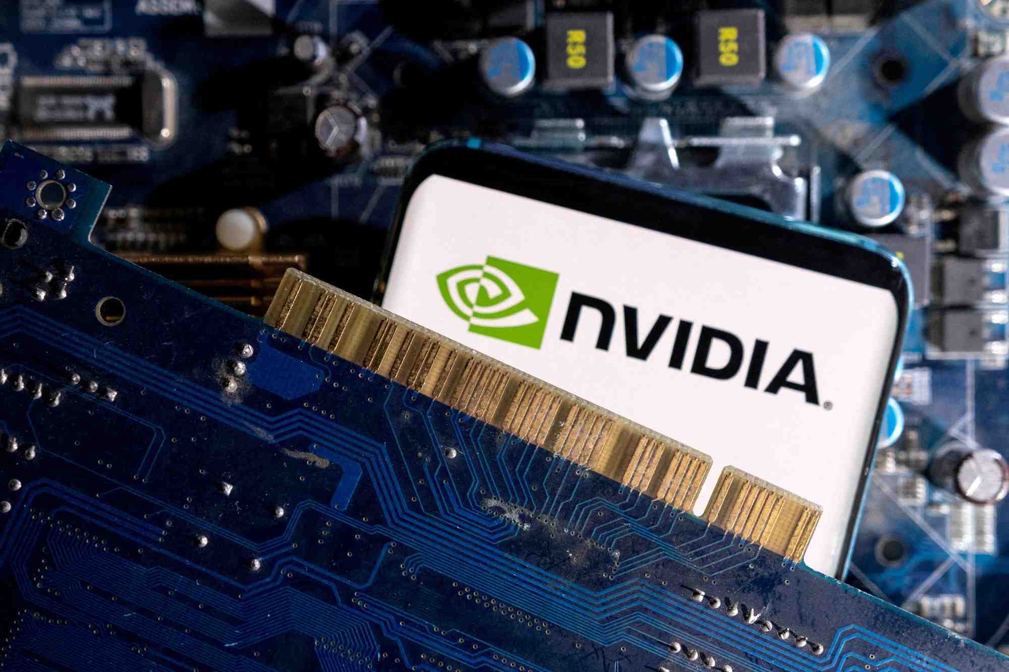 Illustration d'archives du logo de nvidia