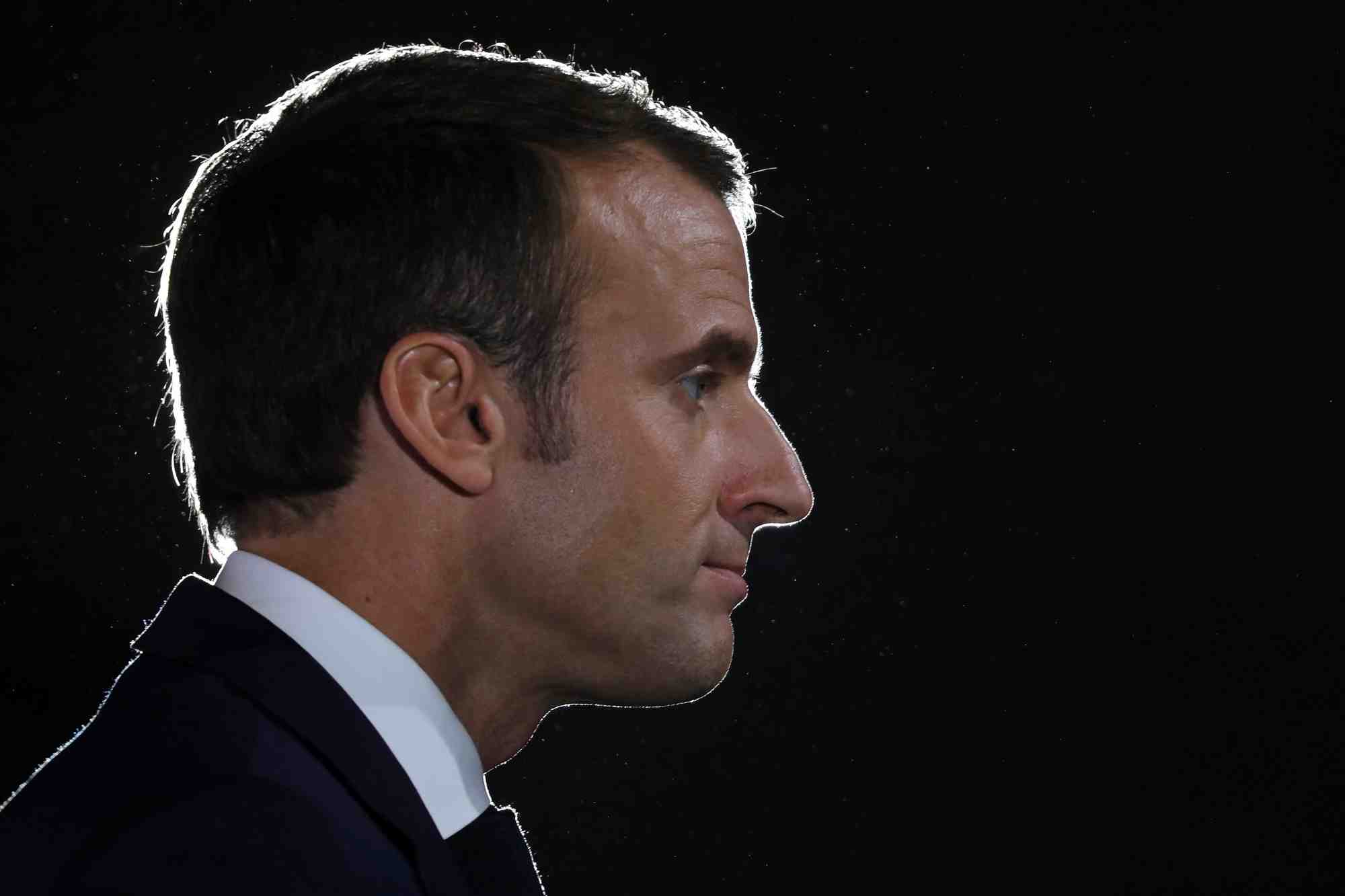 Emmanuel macron lors d'un evenement a pont-a-mousson