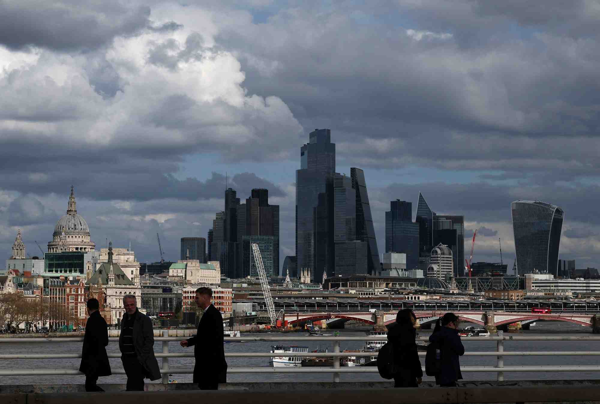 À Londres, la City est au cœur de la finance britannique.