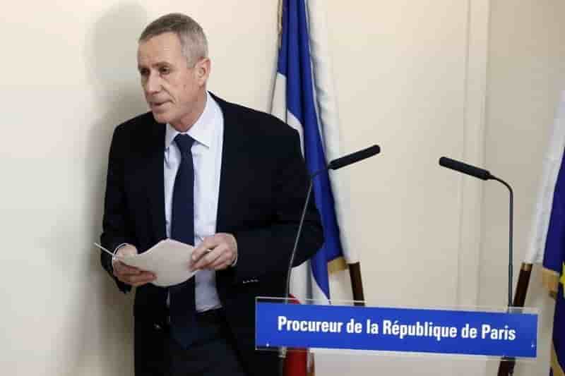 Paris prosecutor francois molins leaves a news conference at the courthouse in paris