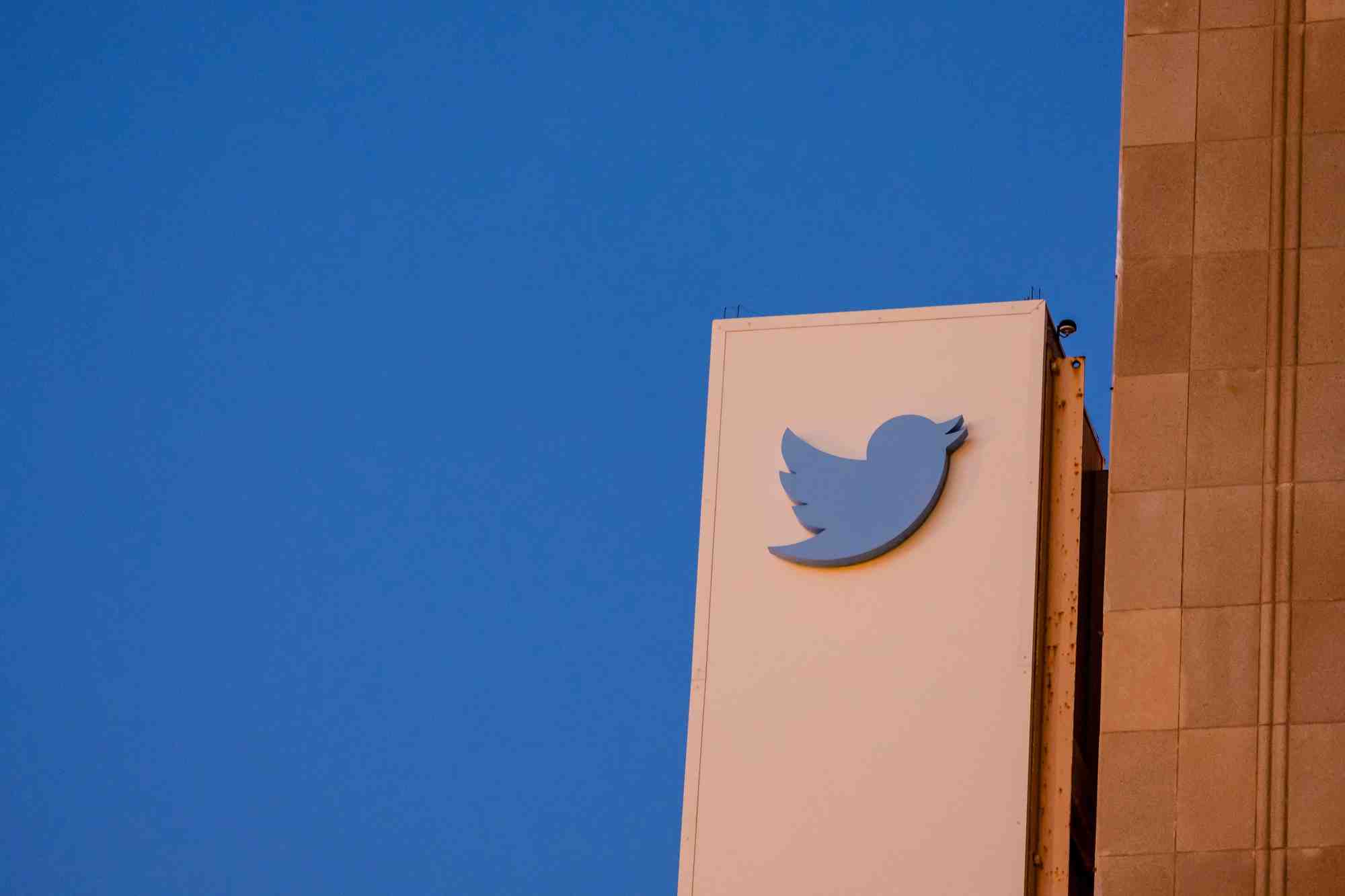 Le logo de twitter a son siege a san francisco