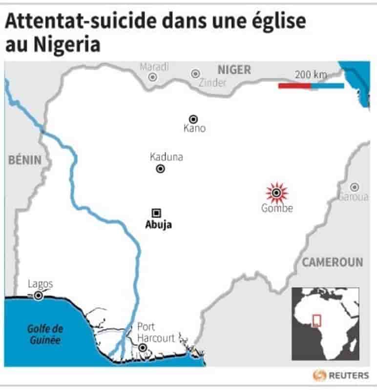 Attentat-suicide dans une eglise au nigeria