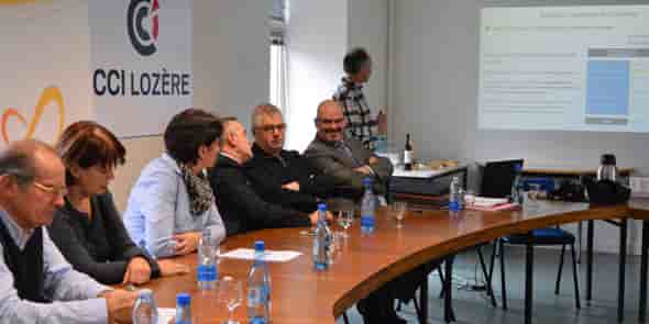 Présentation par William Audebert (CCI Lozère) du programme d'accompagnement aux partenaires de la démarche, le 31 janvier