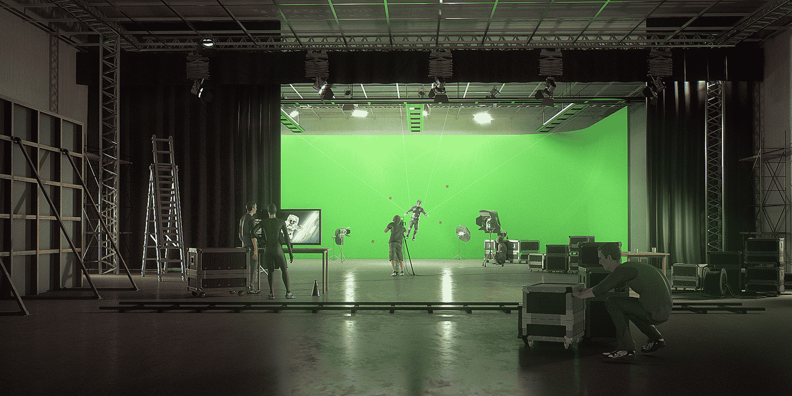 Un des studios de tournage intégrés au campus créatif de l'ESMA