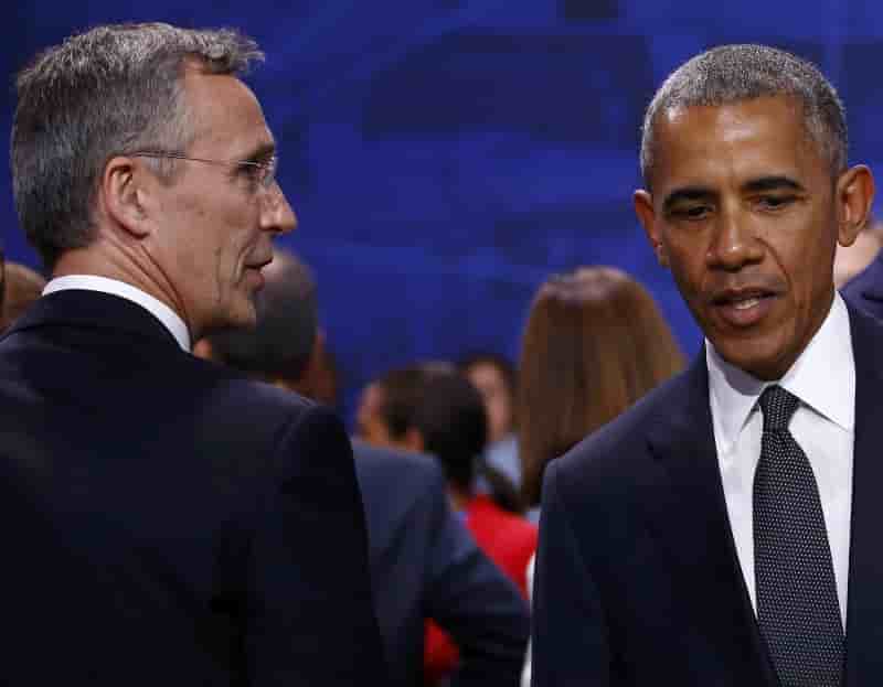 Barack obama prone la fermete de l'otan face a moscou