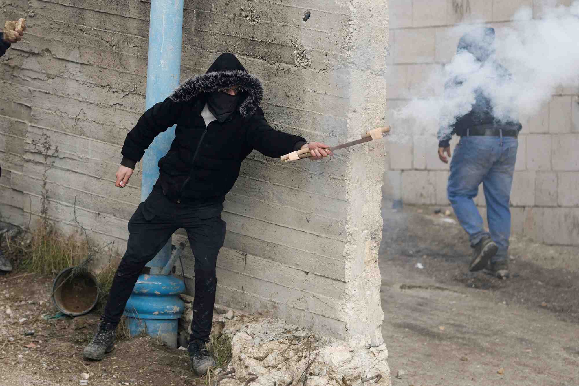 Affrontements israelo-palestiniens pres d'hebron