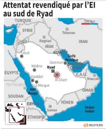 Attentat revendique par l’ei au sud de ryad