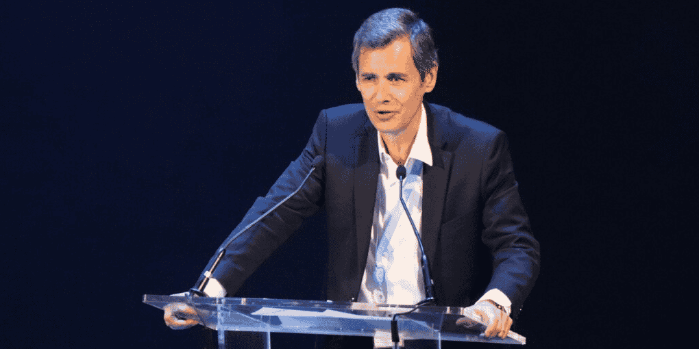 Sébastien Bougon, le 4 juin 2024, lors du Flying Whales Day.