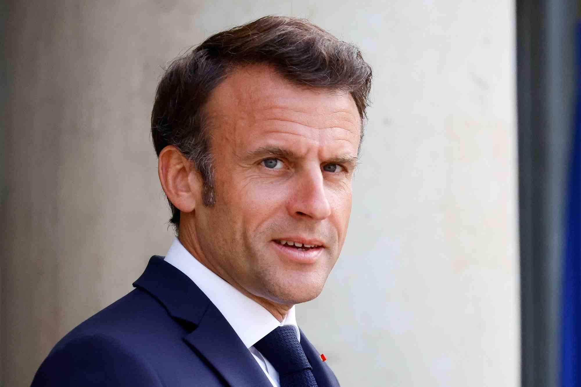 Le president francais emmanuel macron a l'elysee a paris