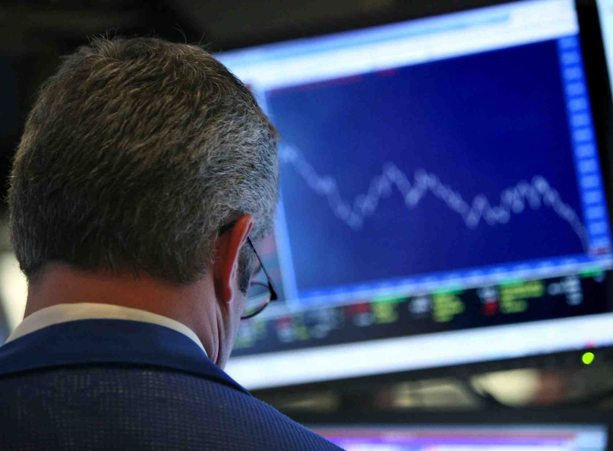 Un trader a la bourse de new york