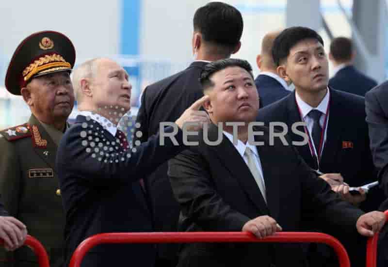 Le president russe poutine et le dirigeant nord-coreen kim se rencontrent dans la region de l'amour