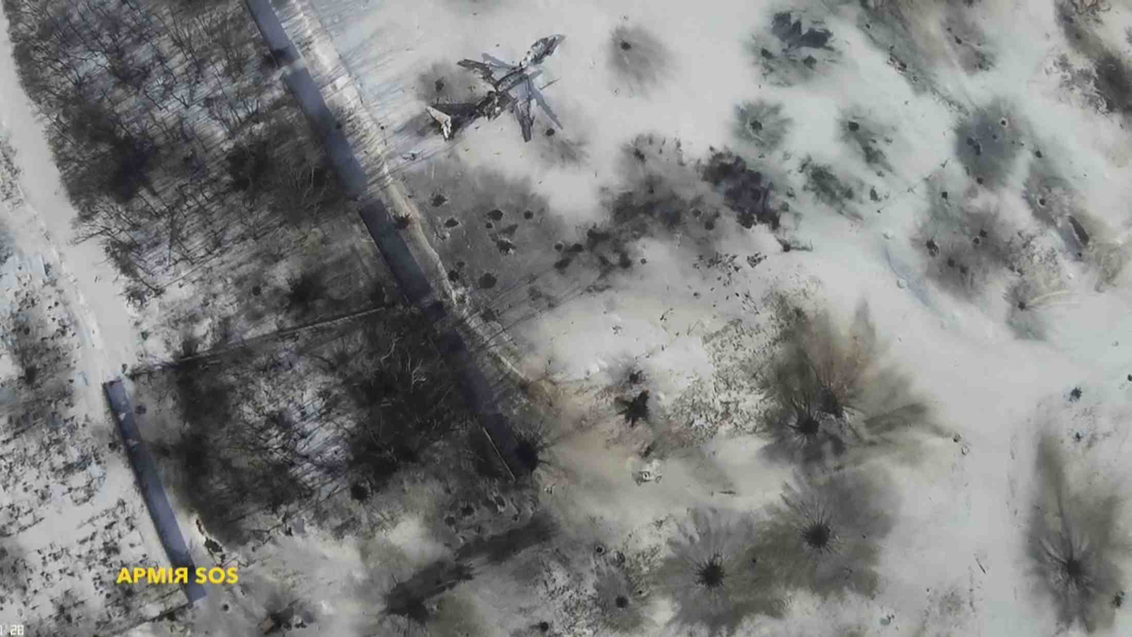 Contre-offensive de l'armee ukrainienne sur l'aeroport de donetsk