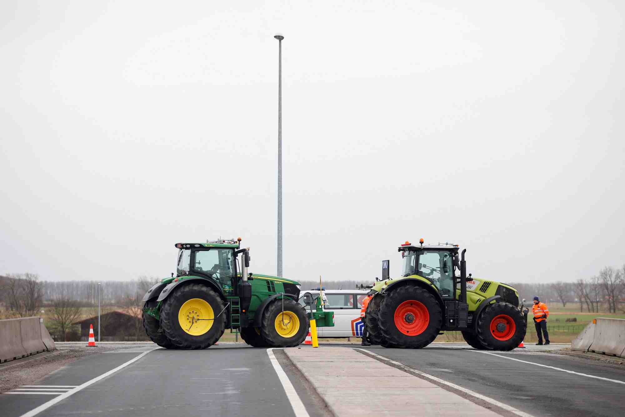 Les agriculteurs belges a zeebruge