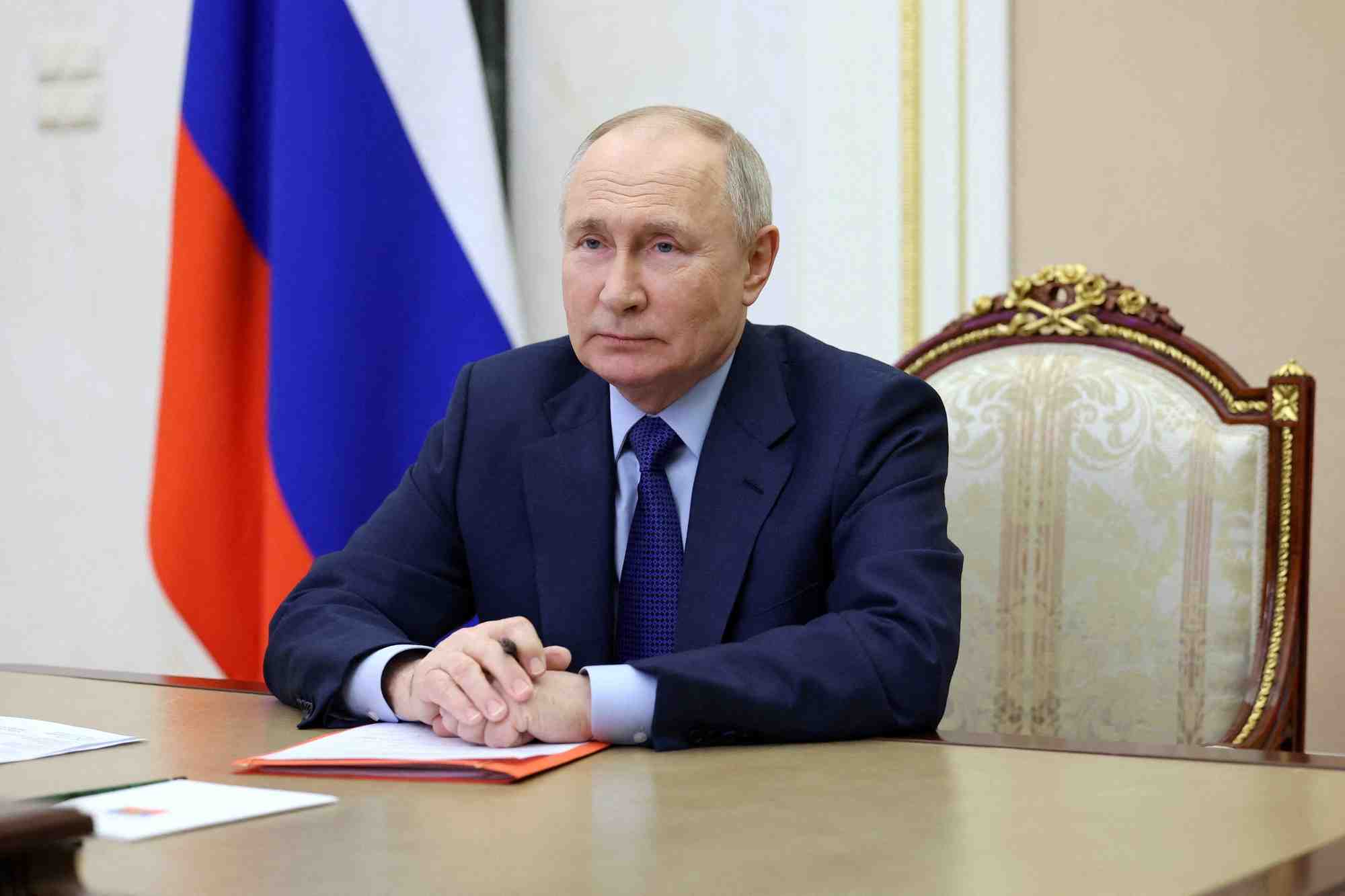 Le president russe vladimir poutine au kremlin a moscou