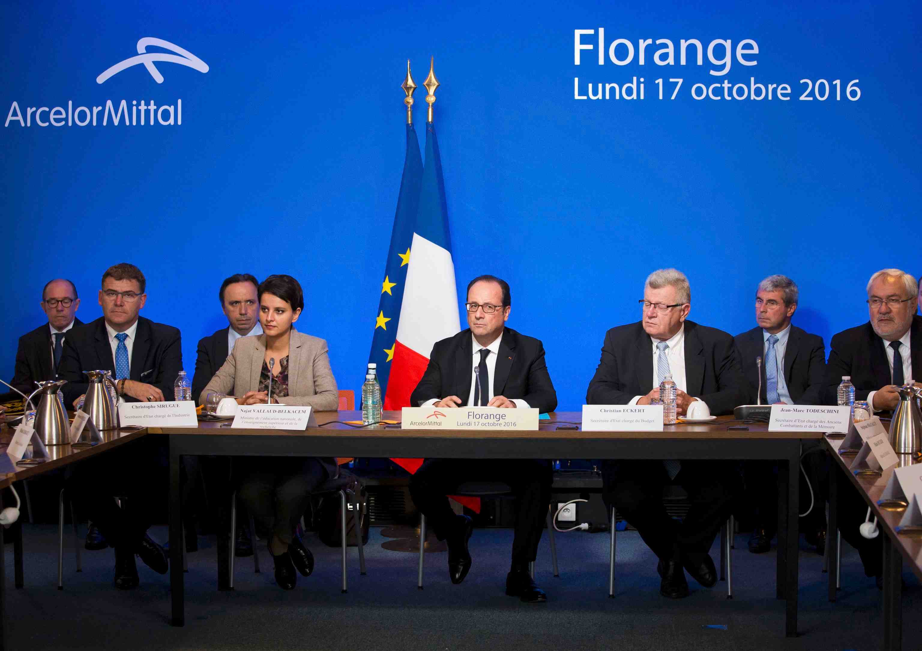 Hollande de retour a florange