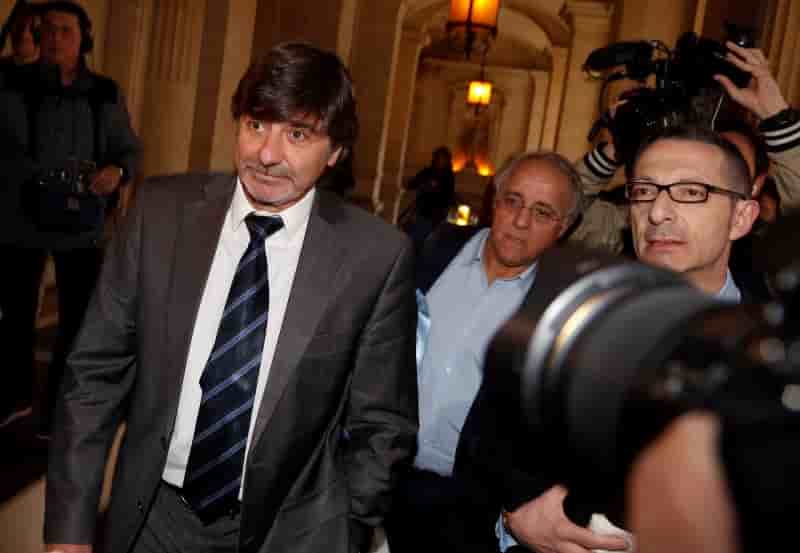 Michel neyret, french former deputy chief ot the judiciary police of lyon, arrives for the start of his trial at the courthouse in paris