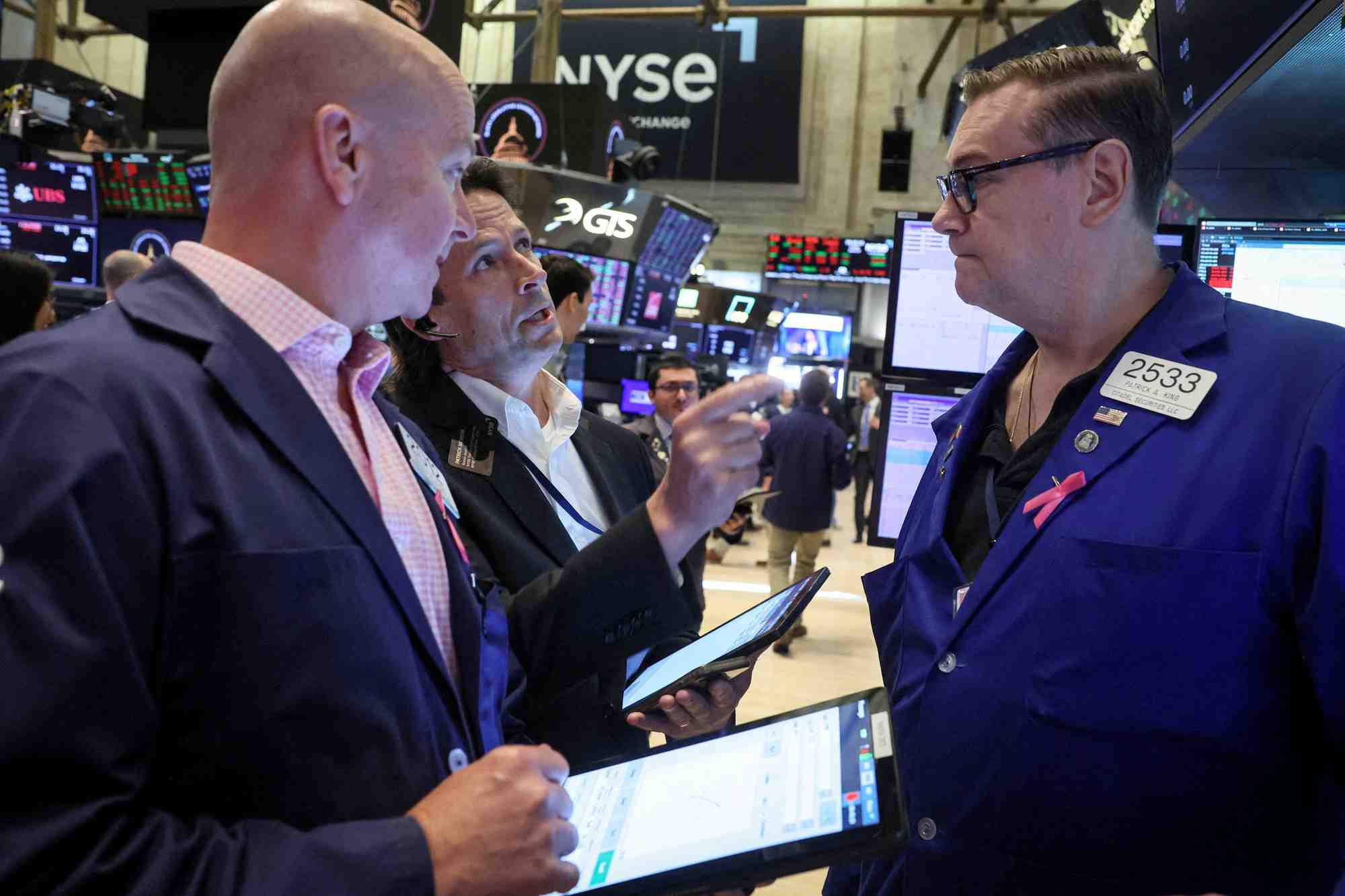 Traders a la bourse de new york (nyse)
