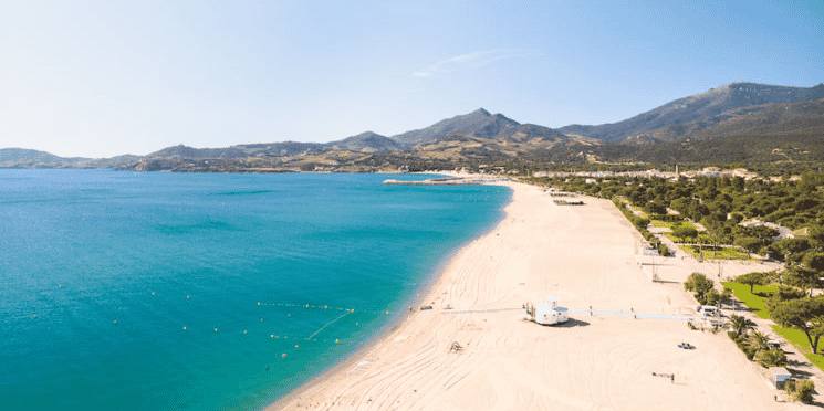 La plage d'Argelès-sur-Mer, dans les Pyrénées-Orientales.