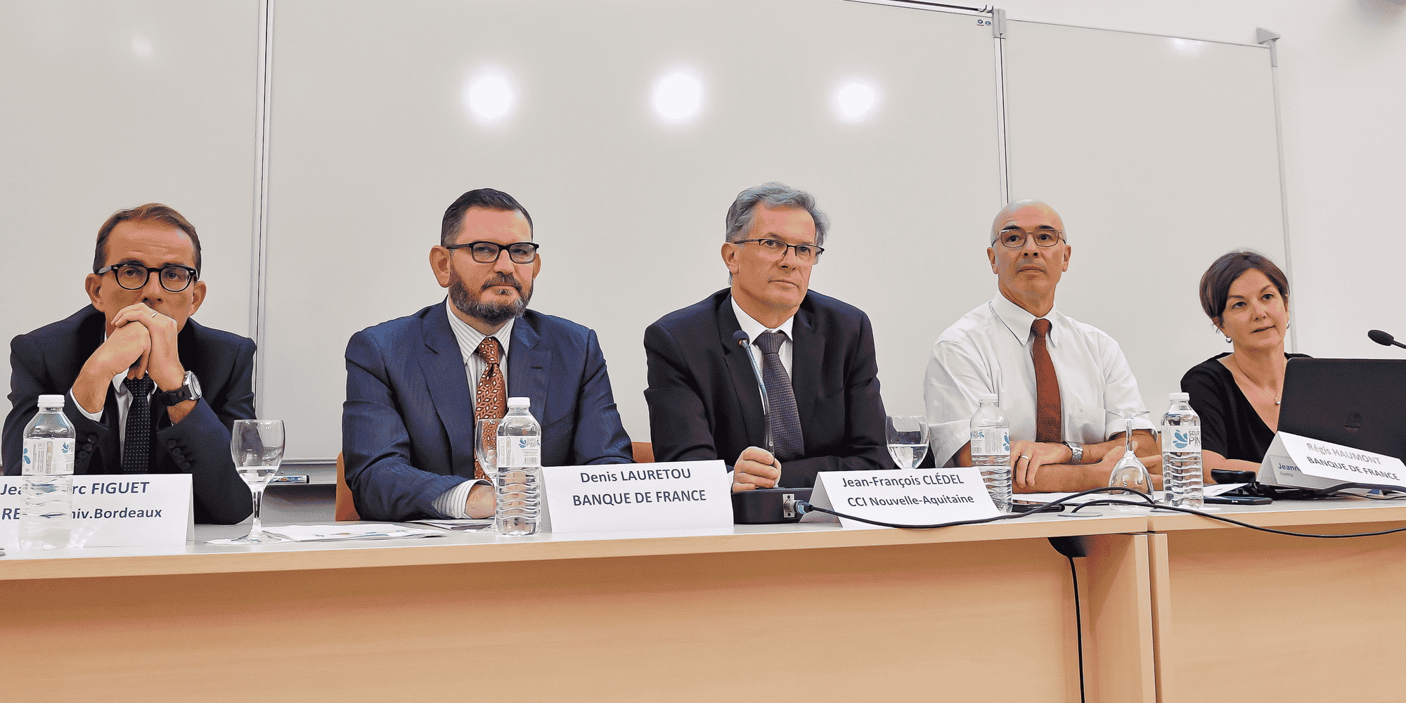 Jean-Marc Figuet, Denis Lauretou, Jean-François Clédel, Régis Haumont et Martine Domecq.