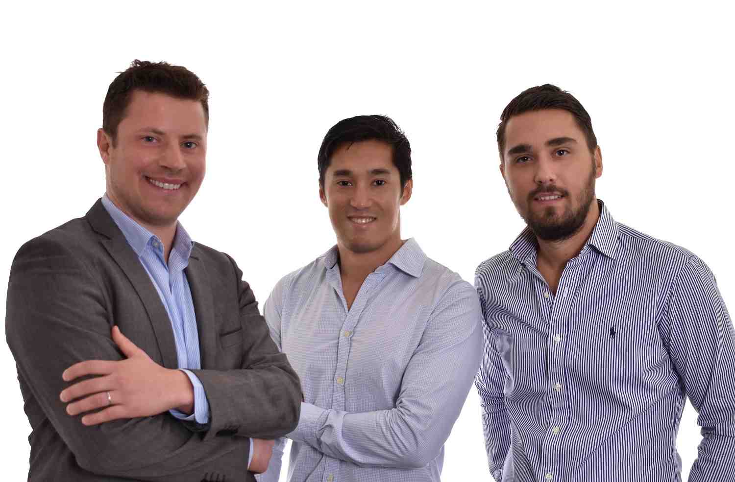 De gauche à droite les 3 cofondateurs d'UnEmplacement.com : Aurélien Tert (CEO), Philippe Phak (CTO) et Kevin Espiard (COO).
