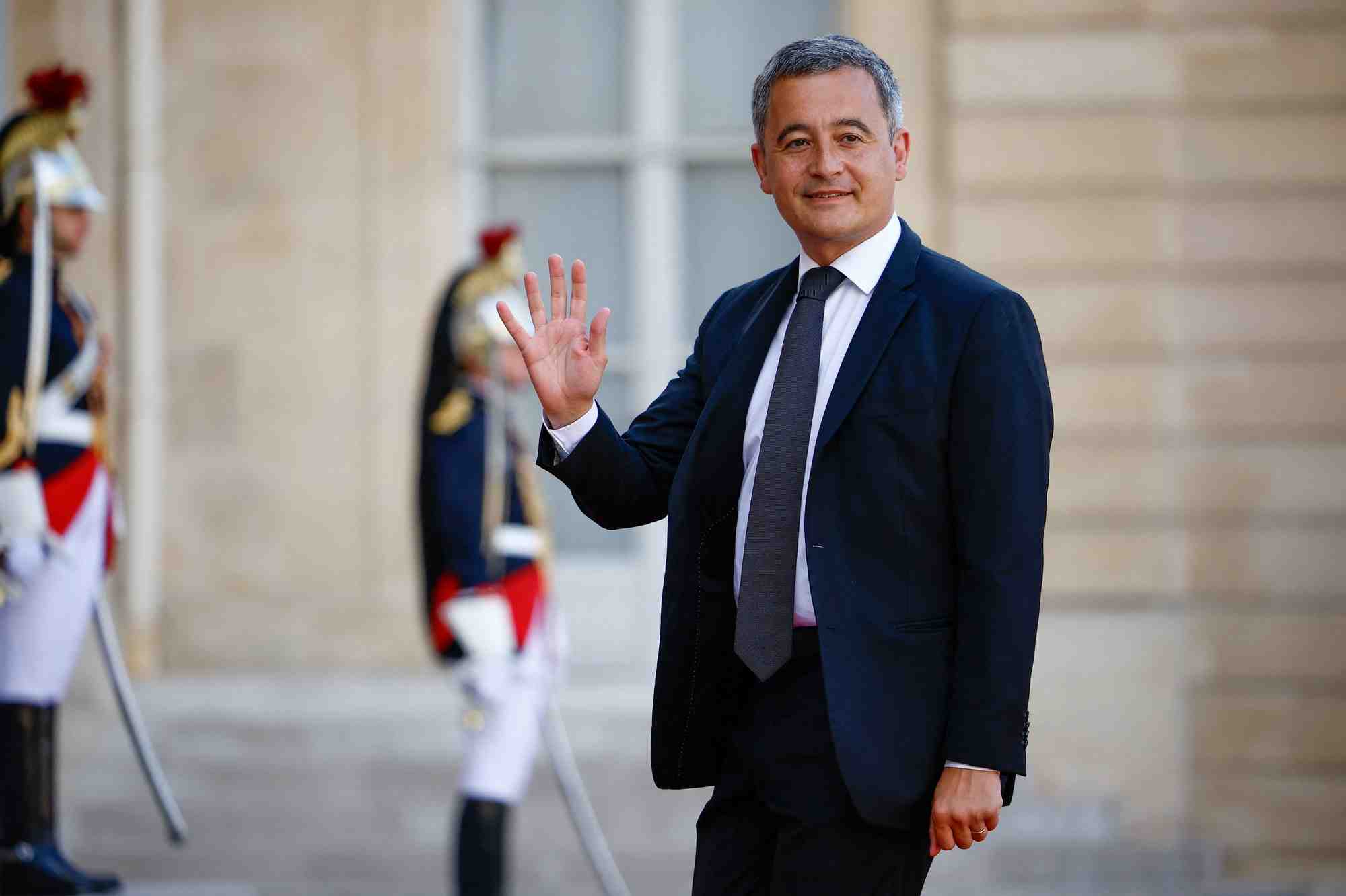 Le ministre francais de l'interieur et de l'outre-mer gerald darmanin