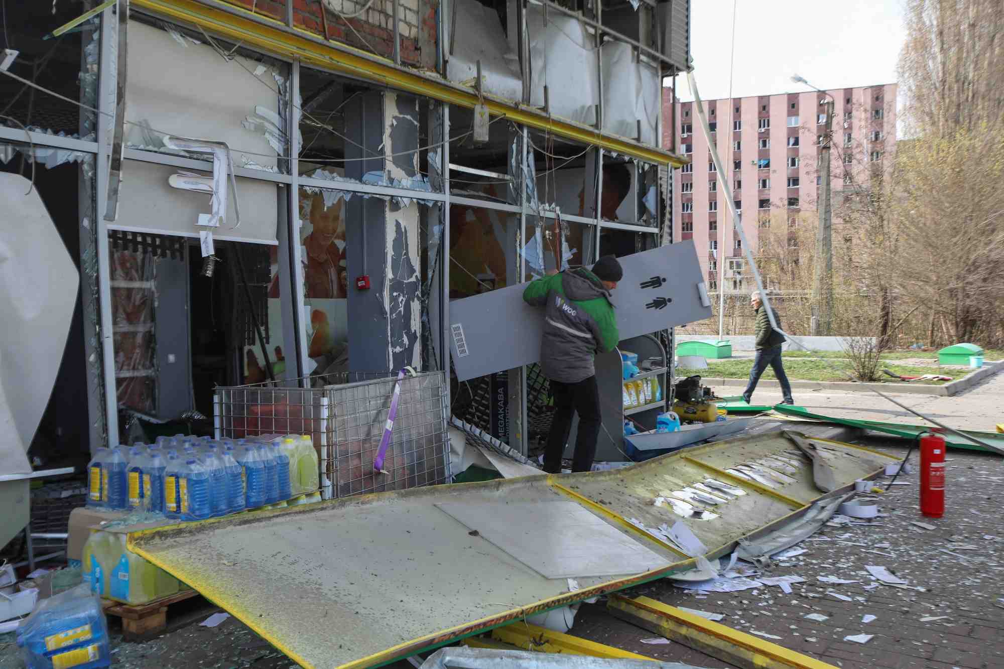 Consequences de l'attaque de missiles et de drones russes a kharkiv