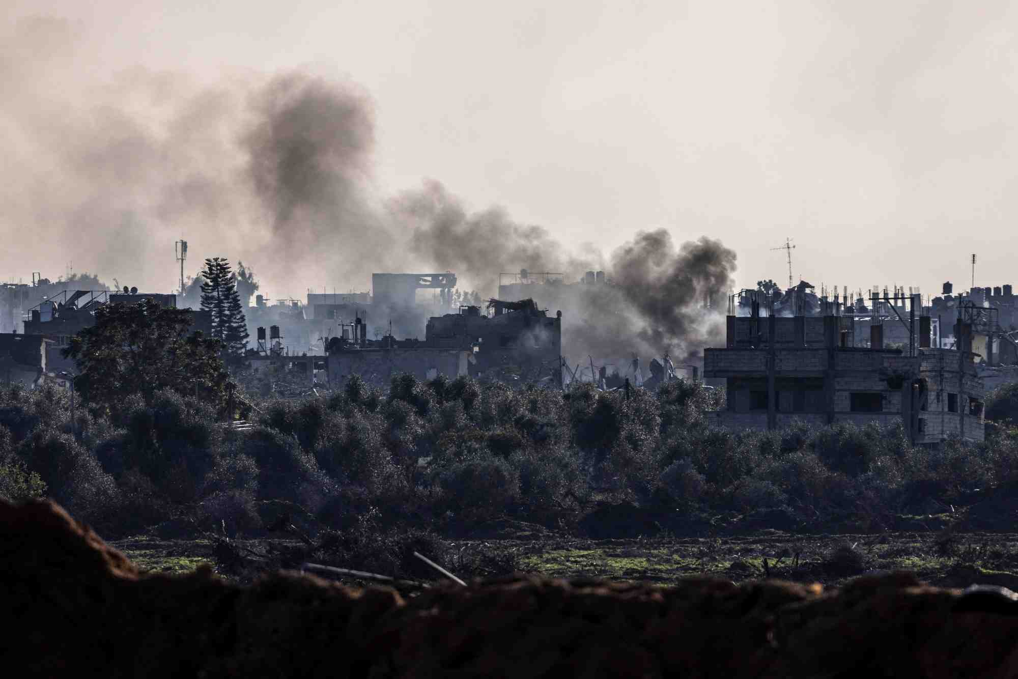 La bande de gaza dans le cadre de l'operation terrestre en cours contre le groupe islamiste palestinien hamas
