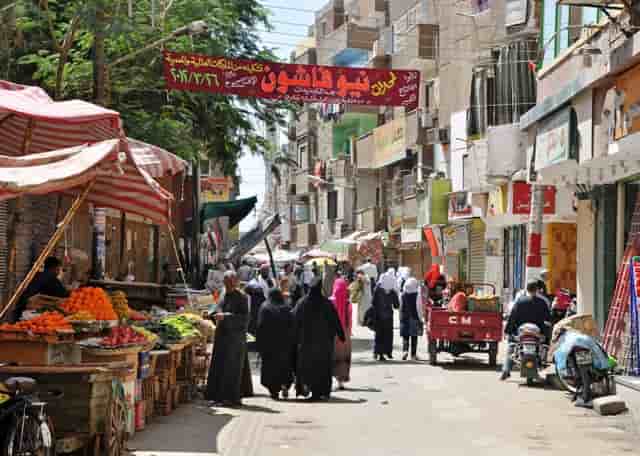 egypte luxor marché population