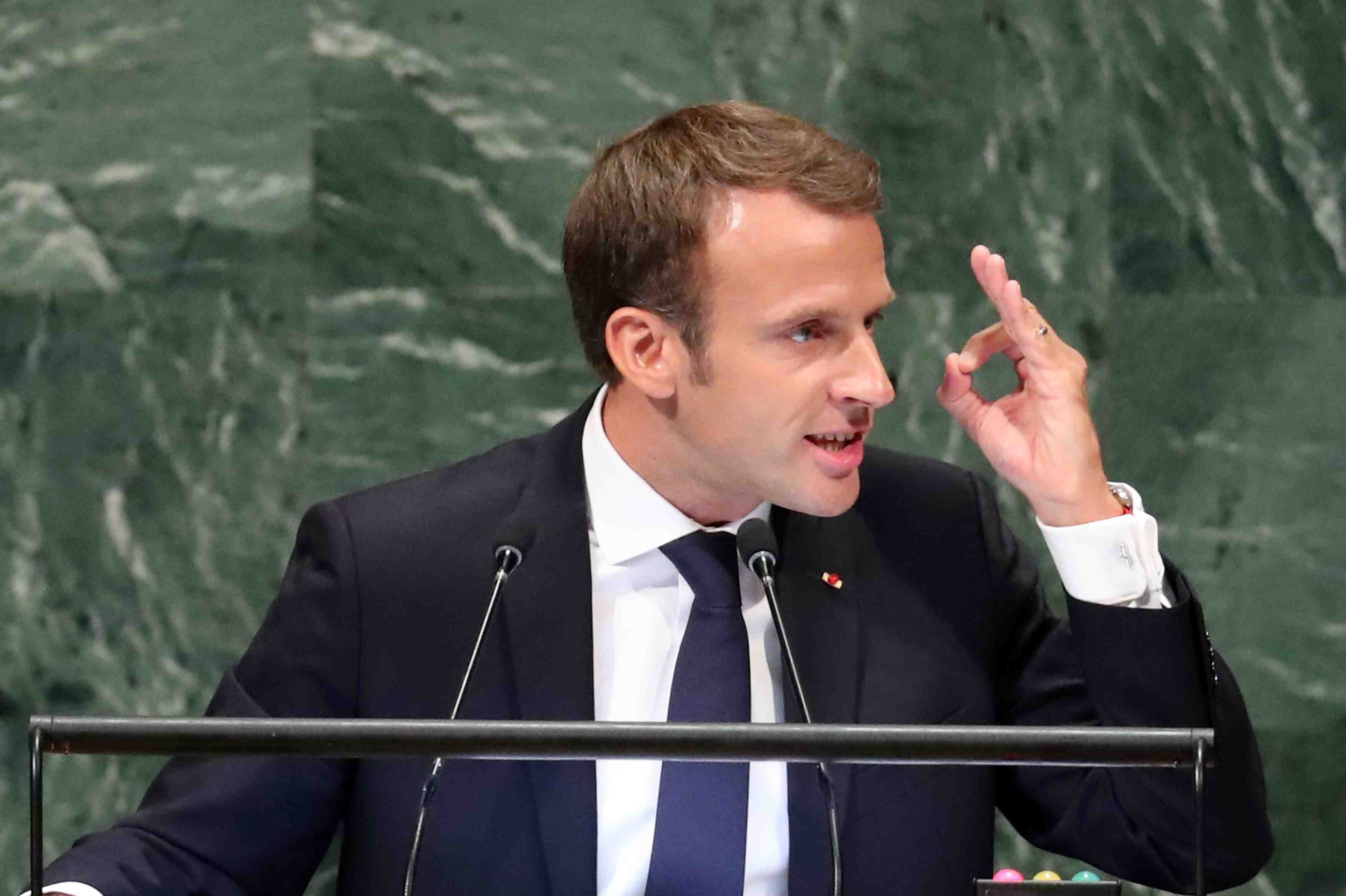 A l'onu, macron met en garde contre la "loi du plus fort"
