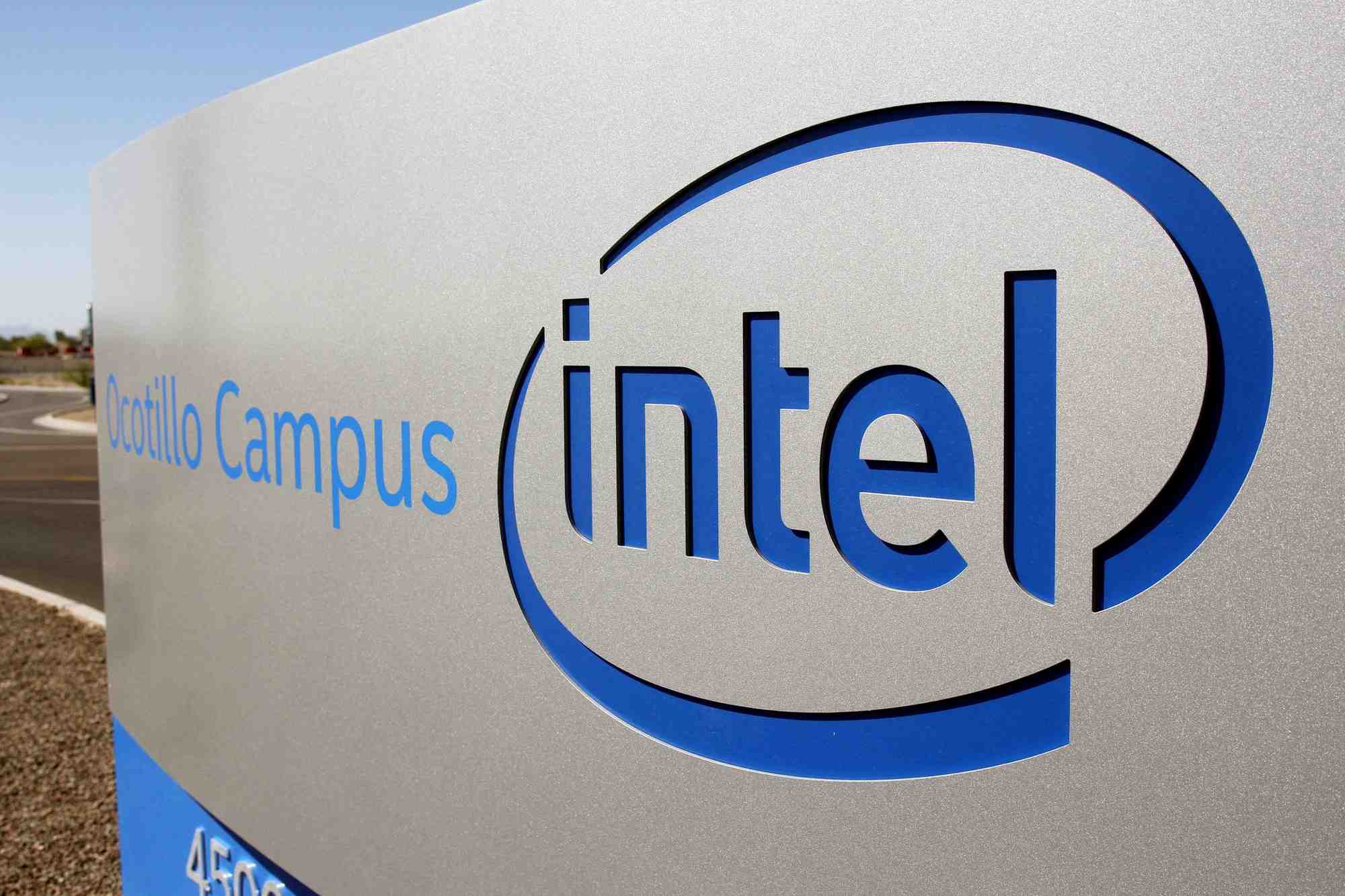 Photo d'archives du logo d'intel