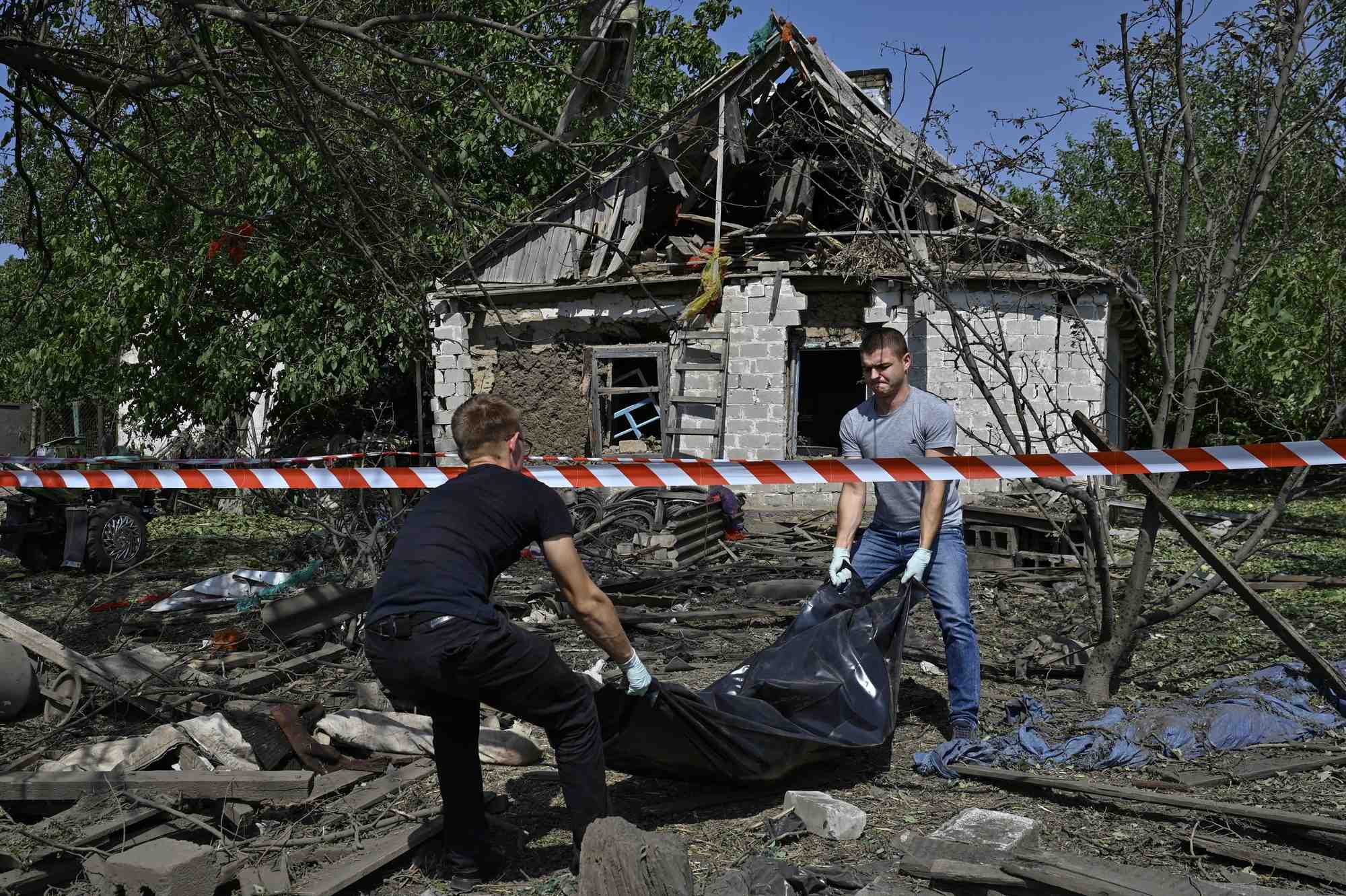 Consequences d'une attaque de missiles russes dans la region de zaporijjia